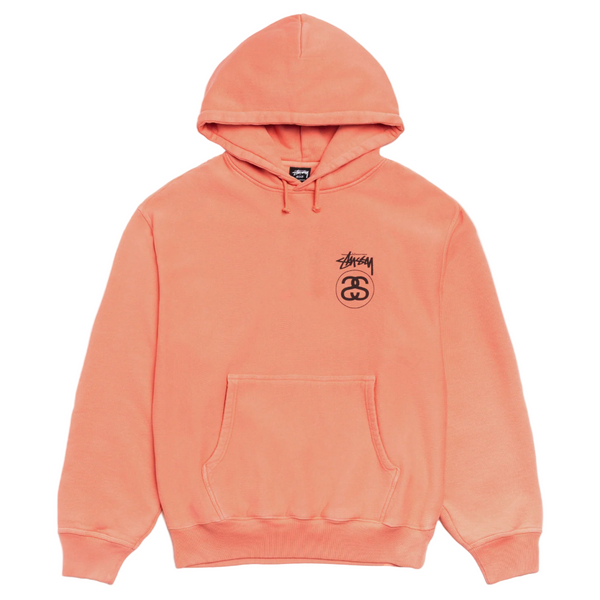 Stussy Stock Link Hoodie Pigment Dyed Sherbert