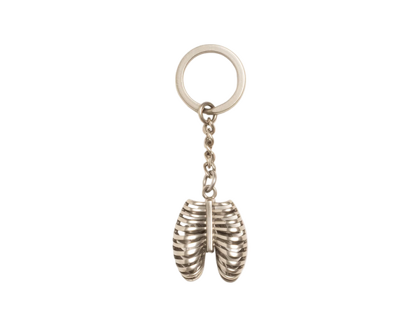 Stussy Ribcage Keychain Silver