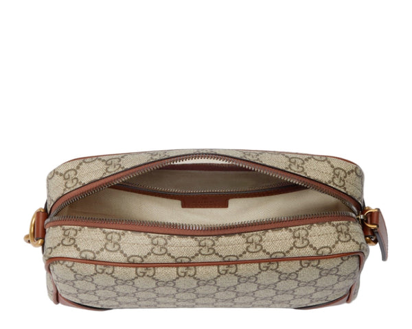 GUCCI GG Emblem small crossbody bag Beige