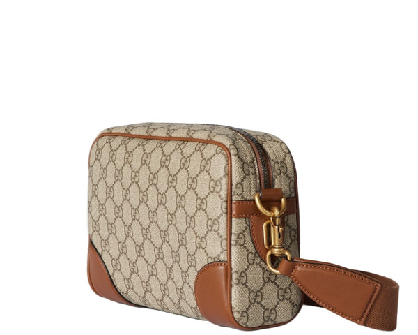 GUCCI GG Emblem small crossbody bag Beige