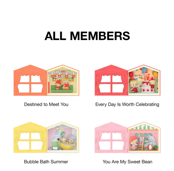 Popmart Sweet Bean Celebrate Ordinary Days Series Scene Sets Blind box (Sold per piece)