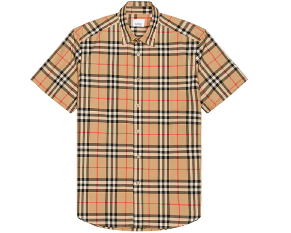 BURBERRY Short Sleeve Polo Check Shirt