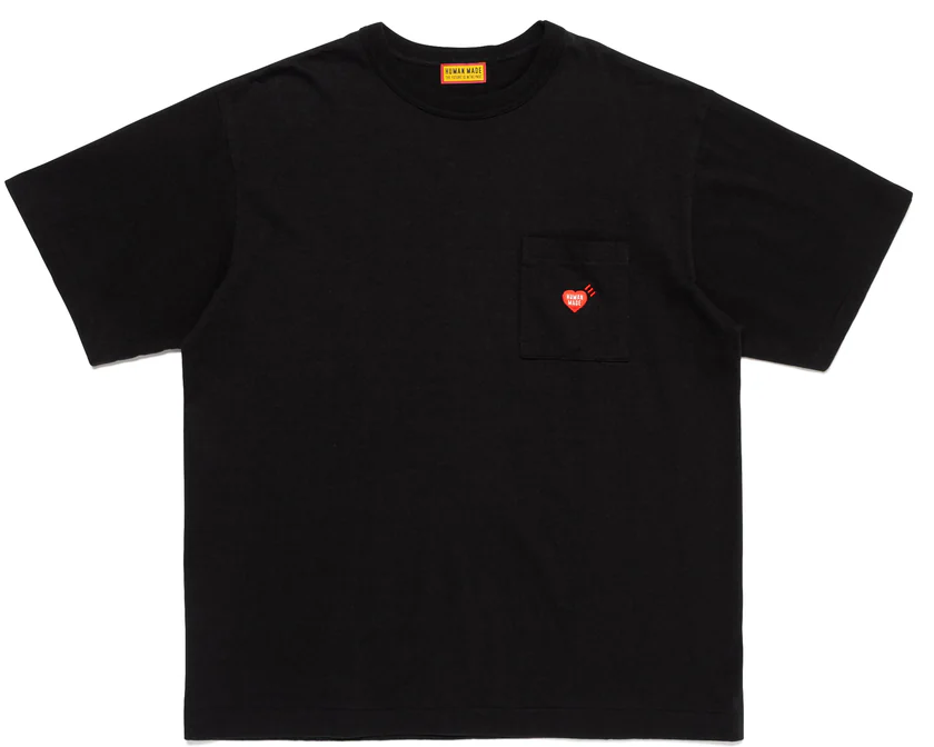 Human Made Heart Pocket T-shirt Black – shoegamemanila