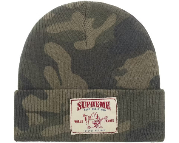 Supreme True Religion Beanie (FW25) Olive Camo