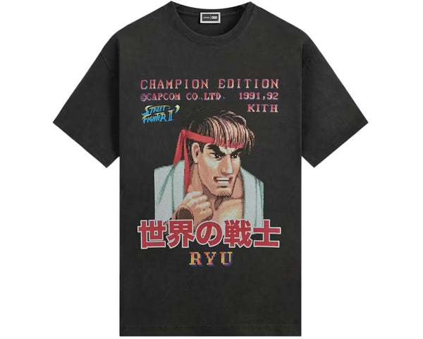 Kith x Capcom Ryu Champion Edition Vintage Tee Black
