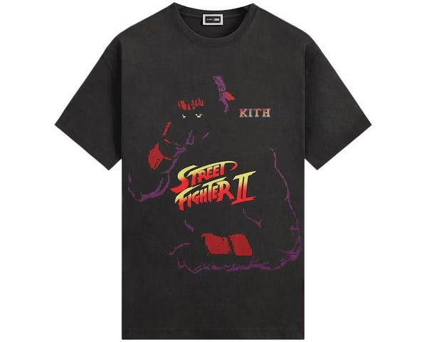 Kith x Capcom Ryu Needle Point Vintage Tee Black