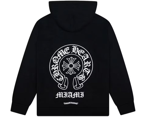 Chrome Hearts Miami Exclusive Zip Up Hoodie Black