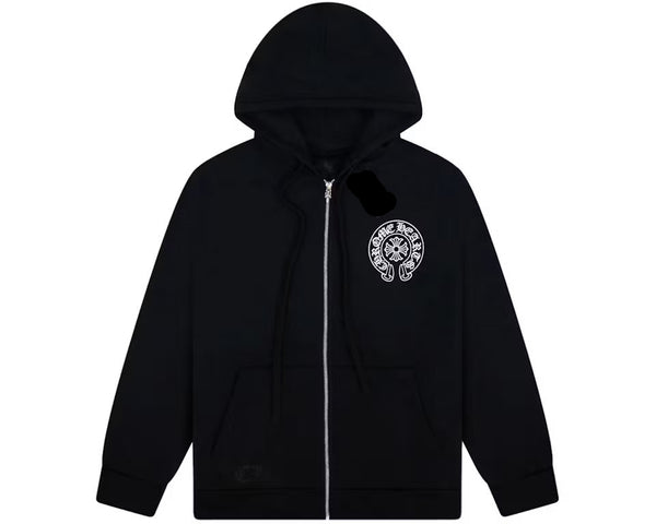 Chrome Hearts Miami Exclusive Zip Up Hoodie Black