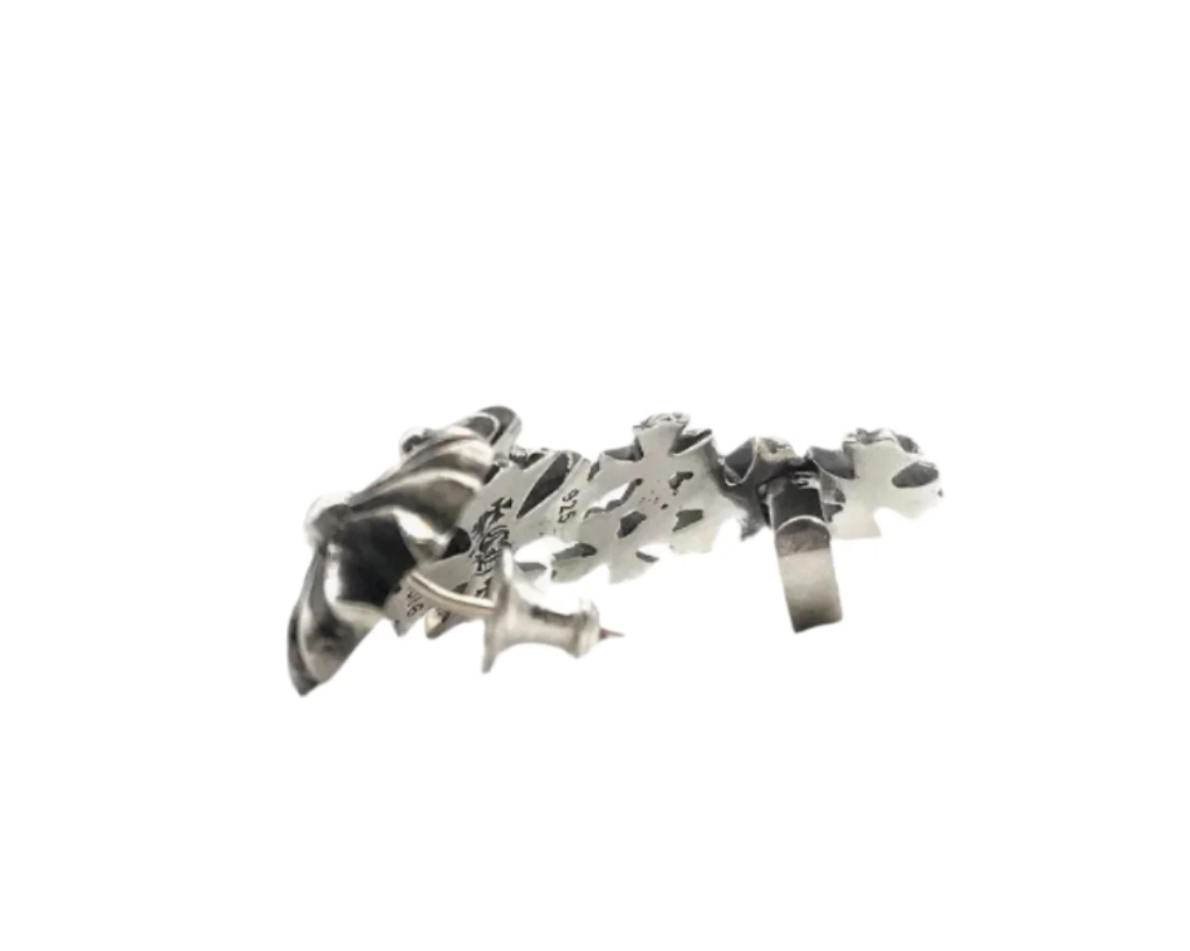 Chrome Hearts CLIMBER Silver Multi Cross Earring (Vintage