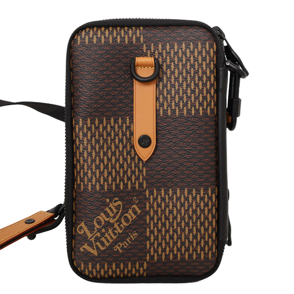 Louis Vuitton x Nigo Double Phone Pouch Damier Ebene Giant Brown (Like new)