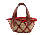 Load image into Gallery viewer, Loewe Women’s Straw Leather Basket Bag (Like new)

