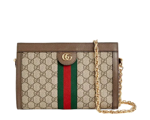 GUCCI  Ophidia Small Canvas Shoulder Bag (Like New)