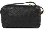 Load image into Gallery viewer, Bottega Veneta Intrecciato Crossbody Bag Gold-tone Black (Like new)
