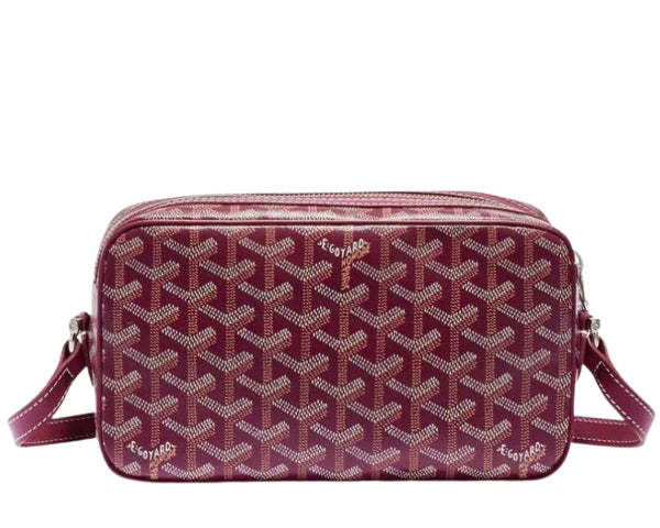 Goyard Burgundy Chevron Print Coated Canvas Cap-vert Bag (Like new)