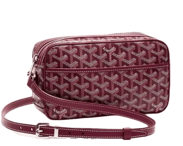 Goyard Burgundy Chevron Print Coated Canvas Cap-vert Bag (Like new)