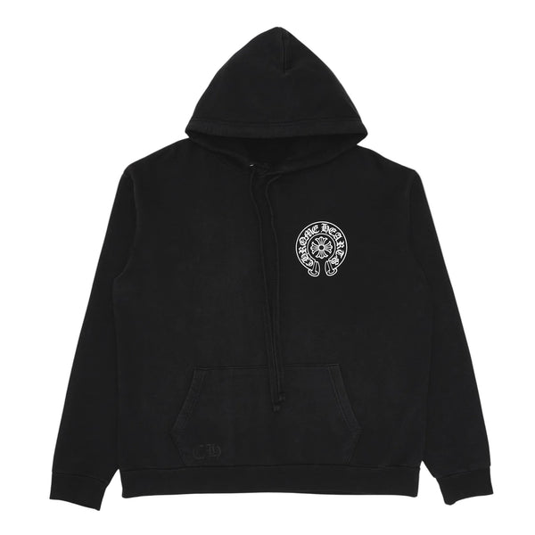 Chrome Hearts NYC Exclusive Horseshoe Logo Hooded Black White