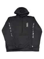 Load image into Gallery viewer, Chrome Hearts Vertical Logo Foil Print Hoodie Black

