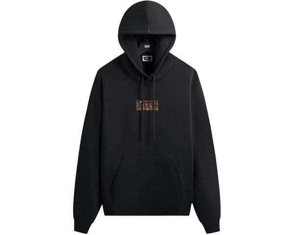 Kith Classic Logo Leopard Applique Nelson Hoodie (SS26) Black