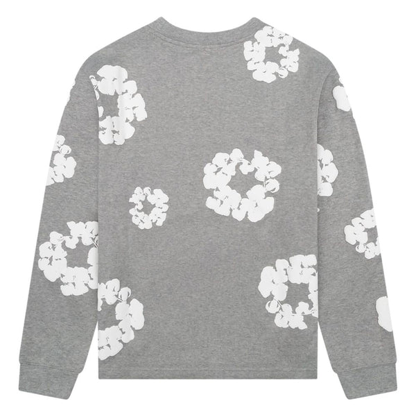 Denim Tears Long Sleeve Cotton Wreath T-shirt Grey