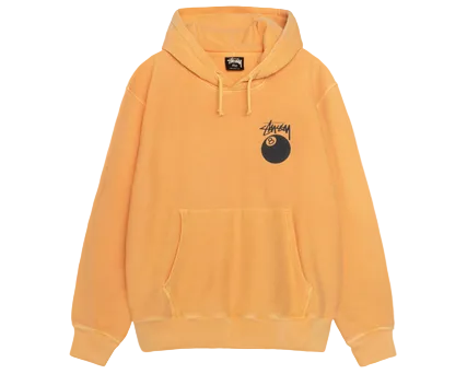 Stussy 8 Ball Hoodie Pigment Dyed Orange