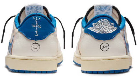 Jordan 1 Retro Low OG SP Fragment x Travis Scott Sail Military Blue