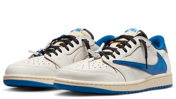 Jordan 1 Retro Low OG SP Fragment x Travis Scott Sail Military Blue
