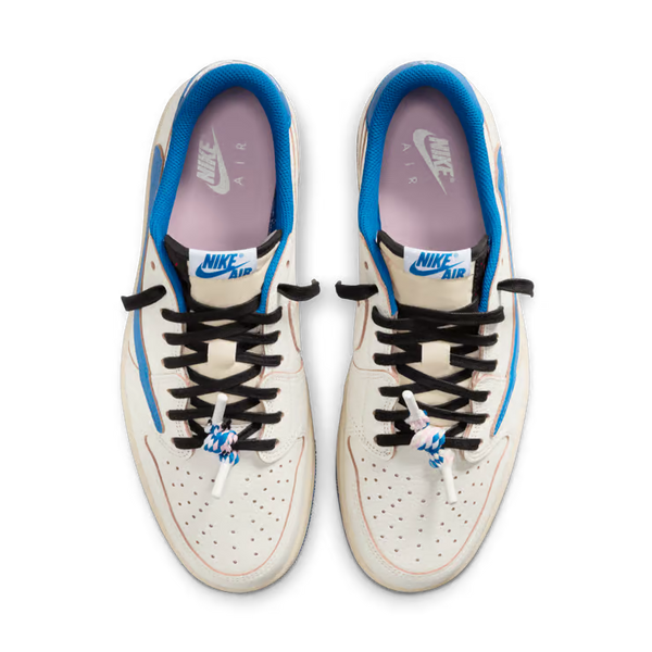Jordan 1 Retro Low OG SP Fragment x Travis Scott Sail Military Blue