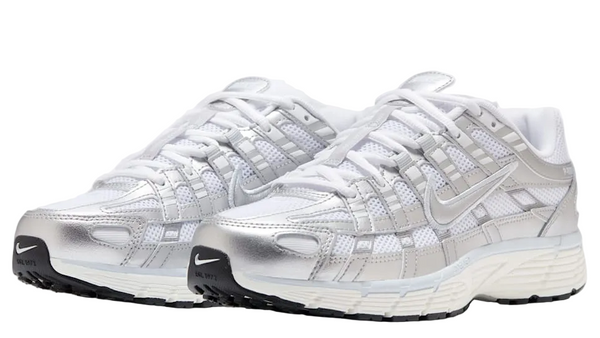 Nike P-6000 White Blue Tint Sail Metallic Silver (Women's)