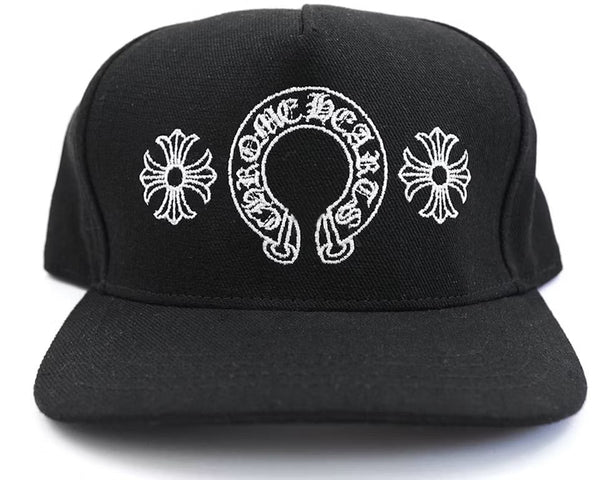 Chrome Hearts Horseshoe Denim Baseball Hat Black