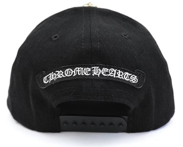 Chrome Hearts Horseshoe Denim Baseball Hat Black