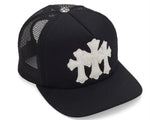 Load image into Gallery viewer, Chrome Hearts Cemetery Calf Hair Trucker Hat Black
