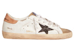 Load image into Gallery viewer, Golden Goose Super-Star with black glitter star and pink heel tab (Women’s)

