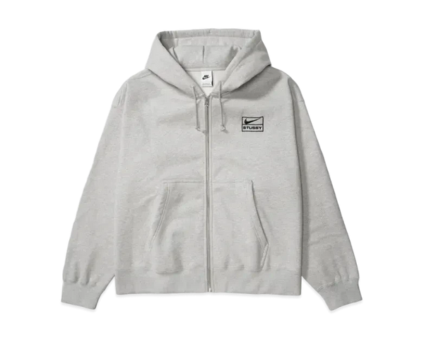 Stussy x Nike Fleece Zip Hoodie Grey
