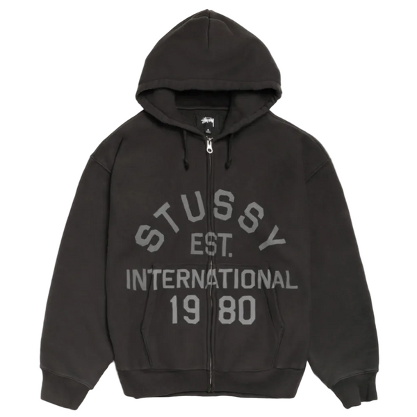 Stussy Established Zip Hoodie Black