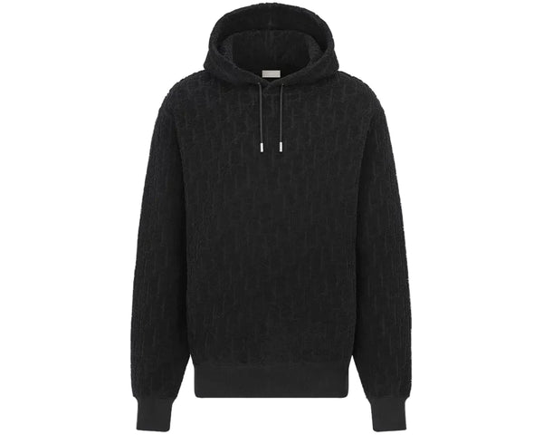 Dior Oblique Relaxed-Fit Hooded Sweatshirt Black Cotton Fleece (Like new)