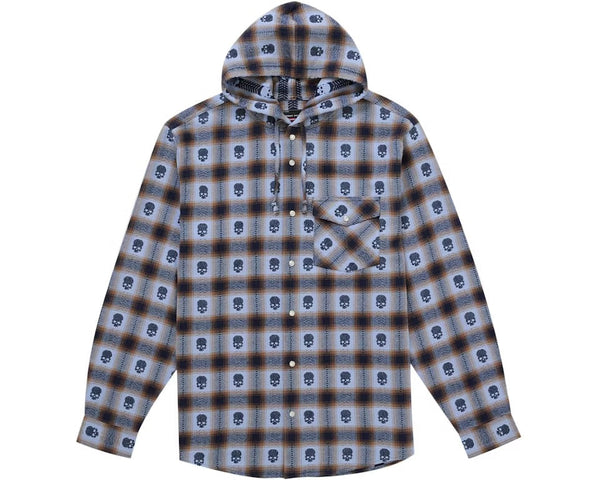 Supreme Number (N)ine Hooded Flannel Shirt Blue