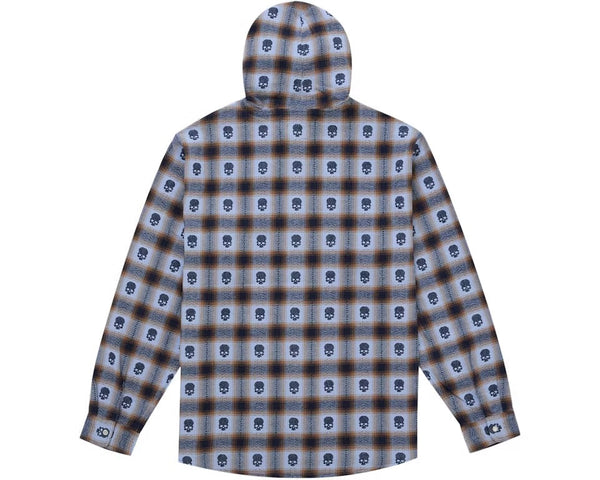 Supreme Number (N)ine Hooded Flannel Shirt Blue
