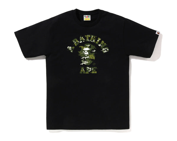BAPE Multi Pixel Camo College Tee Black/Green