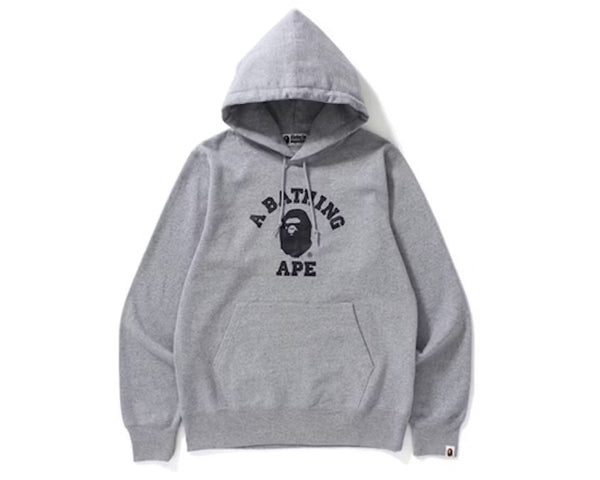 BAPE College Pullover Hoodie Gray