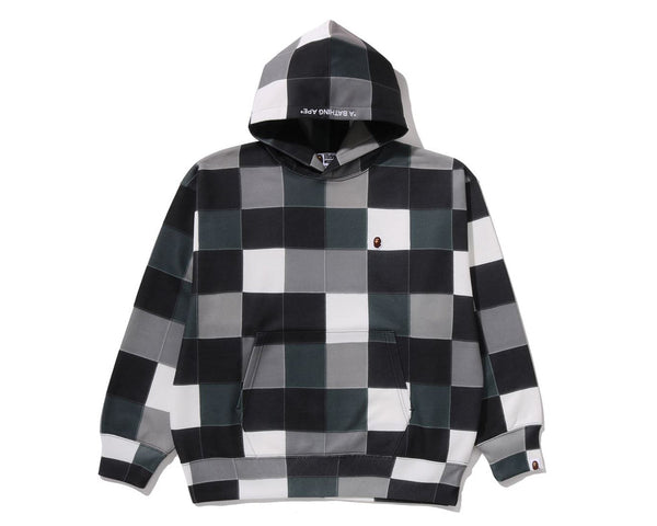 BAPE Multicolor Patchwork Pullover Hoodie