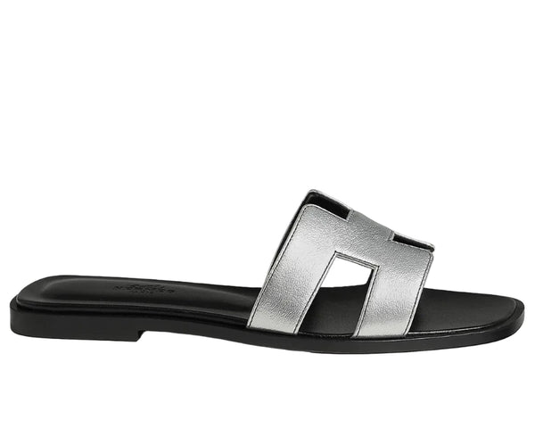 Hermes Oran Sandal Gris Argenté (Women’s)