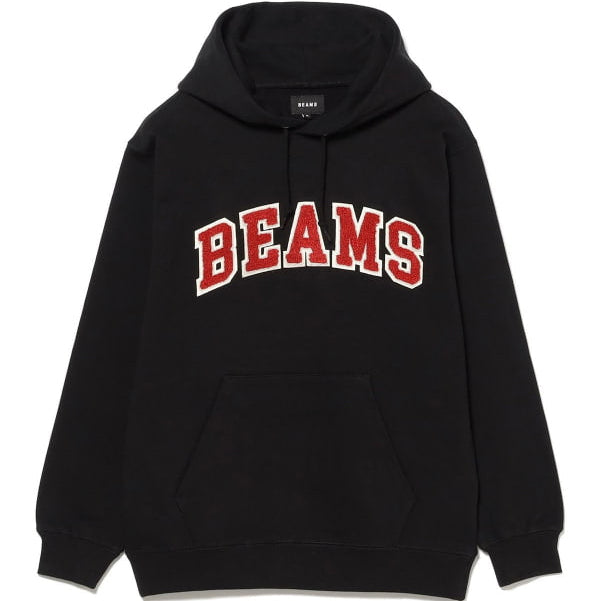 Beams Basic Hoodie Black/Red