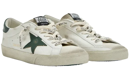 Golden Goose Super-Star White Green