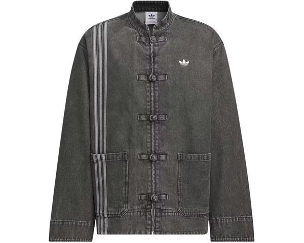adidas CTT Oversized Chinese Track Top 3.0 Gender Neutral Jacket (Asia Sizing) Medium Black Denim