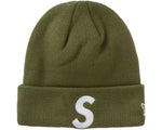 Load image into Gallery viewer, Supreme New Era S Logo Beanie Olive
