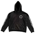 Load image into Gallery viewer, Chrome Hearts Black &amp; White Horseshoe Logo Hoodie
