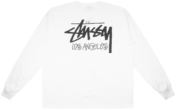 Stussy Stock Los Angeles Longsleeve White