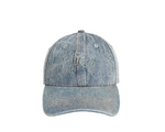 Load image into Gallery viewer, Stussy Low Profile Denim Strapback Indigo Stone Wash
