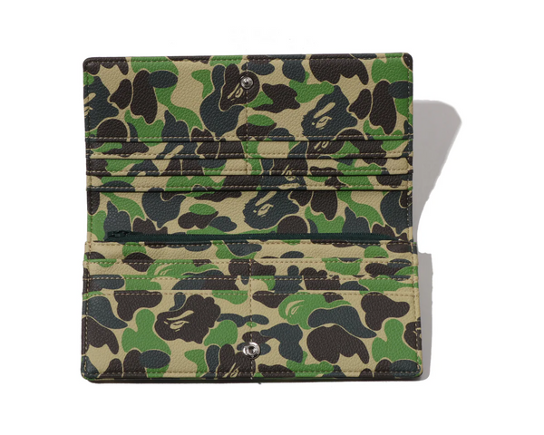 Bape Abc Camo Long Wallet Camo Green