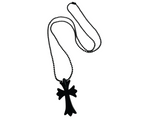 Load image into Gallery viewer, Chrome Hearts Tokyo 20th Anniversary Black Cross Rubber Necklace (Brandnew)
